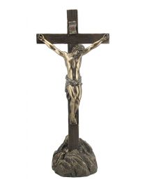 13.19" Crucifix with Stand