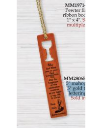 First Communion Mahogany Bookmark
