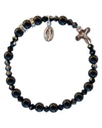 Genuine Black Onyx Rosary Bracelet