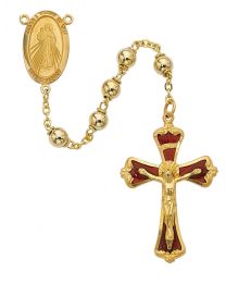 Gold Palted Divine Mercy Rosary