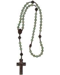 Jujube Wood & Genuine Green Jade Rosary