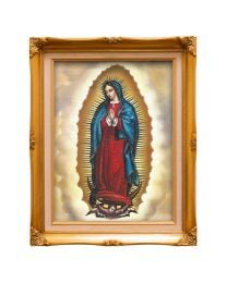 Our Lady of Guadalupe Gold Framed Art Print