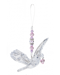 Hanging Dove with Heart Ornament