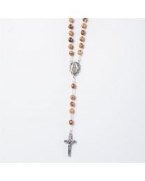 Holy Land Olive Wood Rosary with Relic