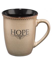 Hope Ivory Stoneware Coffee Mug - Hebrews 6:19