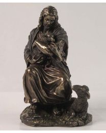 Jesus with Lamb - Bronze Style