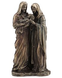 4.7" Holy Family - Bronze Style Statue 