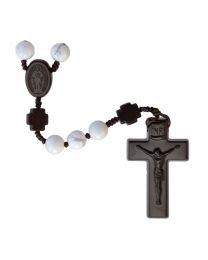 Jujube Wood & Genuine Howlite Rosary