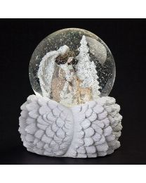 LED Musical Angel with Deer Dome