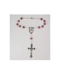 June - Light Amethyst Auto Rosary