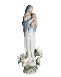 13" Madonna of the Flowers - Porcelain Statue 
