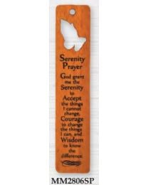 Mahogany Serenity Prayer Hands Bookmark