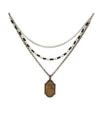 Sacred Heart & Our Lady of Mount Carmel Necklace 