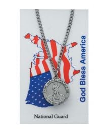 National Guard Prayer Card with Medal