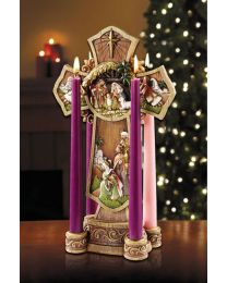 Nativity Cross Advent Candleholder