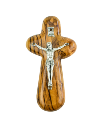Olive Wood Comfort Cross With Crucifix