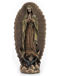 6" Our Lady Of Guadalupe - Bronze Style Statue 