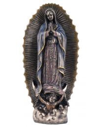 9.5" Our Lady Of Guadalupe - Bronze Style Statue 