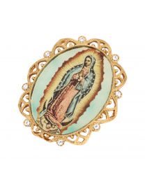 Our Lady of Guadalupe Crystal Pin