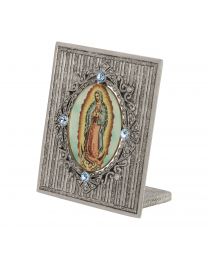 Our Lady of Guadalupe Pewter Tabletop Decor Plaque