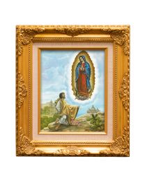 Our Lady of Guadalupe & Saint Juan Diego Gold Framed Art Print