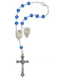 Our Lady of Lourdes Blue Auto Rosary