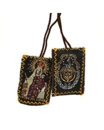 Our Lady of Mt. Carmel Cloth Scapular with Gold Embroidery