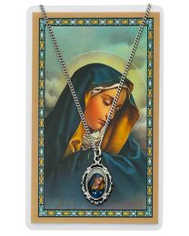 Our Lady of Sorrows Pendant and Prayer Card