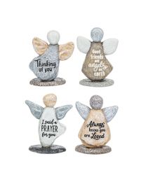 Pebble Art Mini Angel Statues