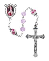 Pink Crystal St. Therese Rosary
