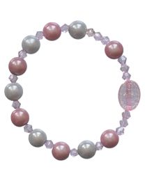 Pink & Blue Acrylic Children's Rosary Bracelet