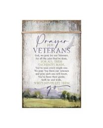 Prayer For Veterans - Plaque