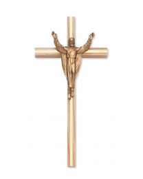 10" Risen Christ Oak Crucifix