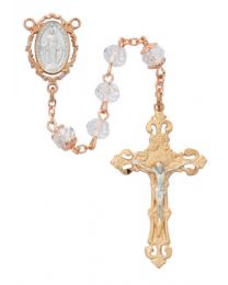 Rose Gold Crystal Miraculous Rosary