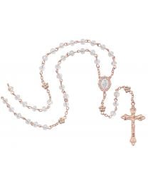 Rose Gold First Communion Rosary 