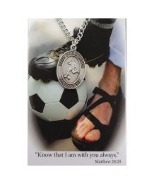 St. Christopher Medal and Prayer Card - Boys Soccer