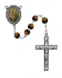 St. Joseph Tiger Eye Rosary