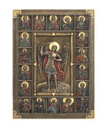 St. Michael Surrounded By Saints Wall Plaque