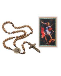 St. Michael Wooden Rosary