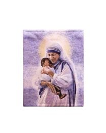 St. Mother Teresa of Calcutta with Child Woven Tapestry - Artist John Nava