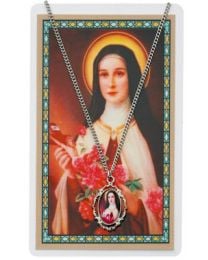 St. Therese Pendant and Prayer Card