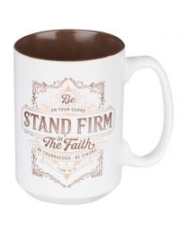Stand Firm in the Faith Ceramic Mug – 1 Corinthians 16:13