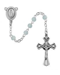 Sterling Silver Blue Pearl Rosary