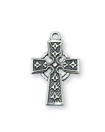 Sterling Silver Celtic Cross on 16" Chain  