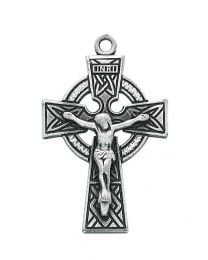 Sterling Silver Celtic Crucifix on 24" Chain