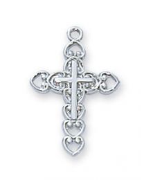 Sterling Silver Cross on 16" Chain