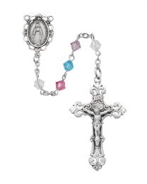 Sterling Silver Multicolor Swarovski Rosary