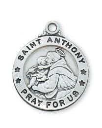 St. Anthony Sterling Silver Medal on 20" Chain