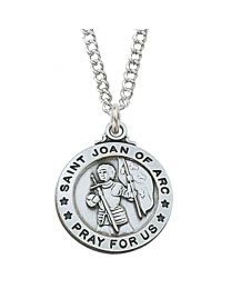 St. Joan of Arc Sterling Silver Medal on 20" Chain 