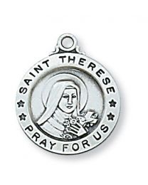 Sterling Silver St. Therese Medal